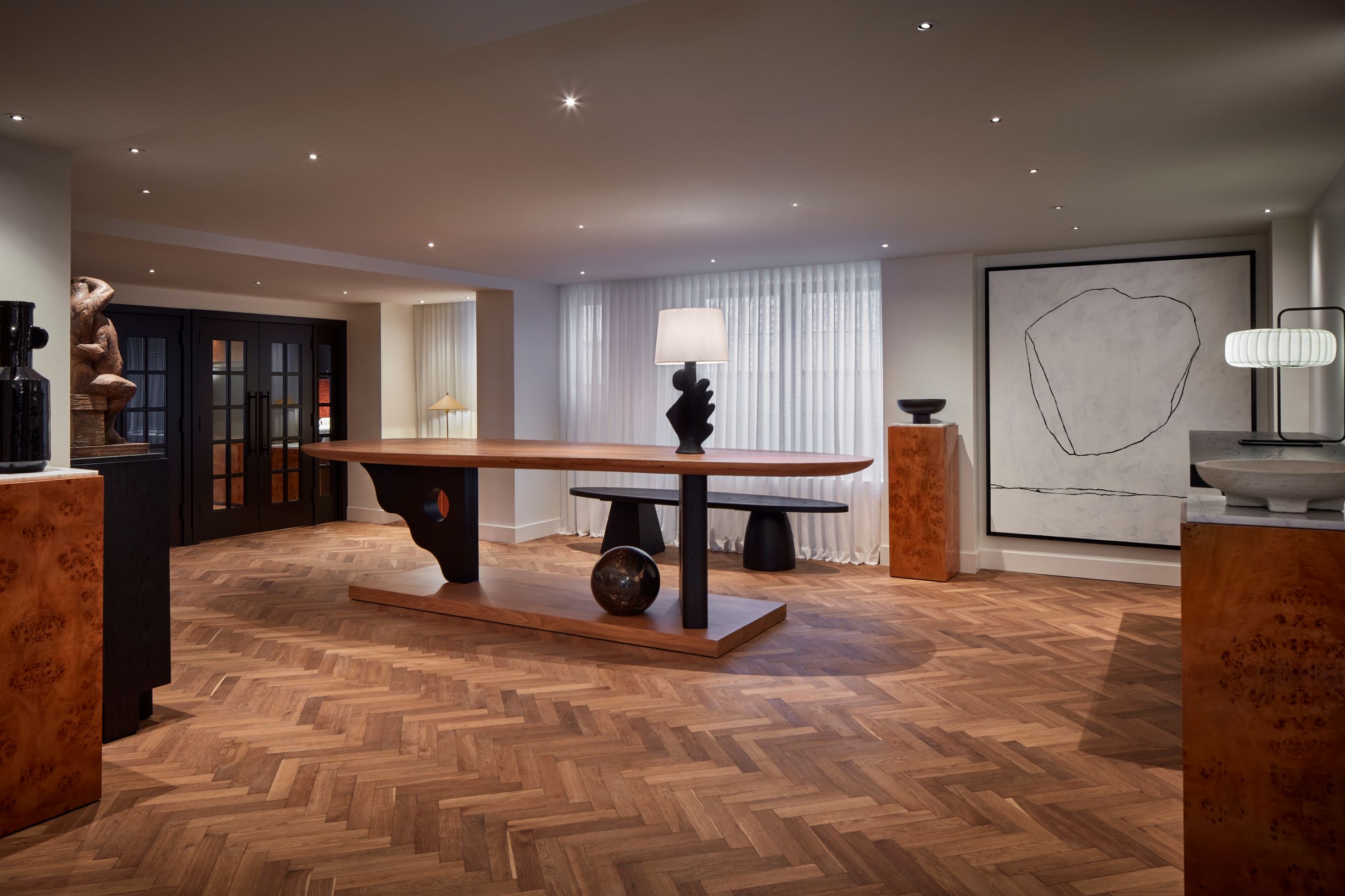 The Gallery space with contemporary art on walls at Lyle DC.